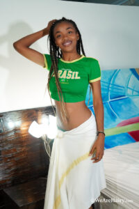 Charlotte R in a tight green shirt from We Are Hairy - 2/21