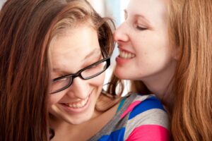 Hairy lesbians licking each othe