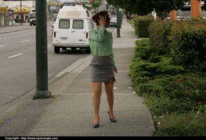 Secretary strips outside